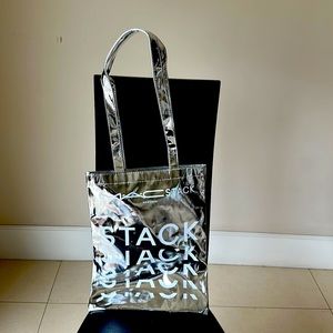 MAC silver metallic handle bag!  Great for everyday as well as outings! New!!